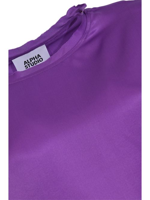 Blusa in seta satin Alpha Studio | AD-6582C2010